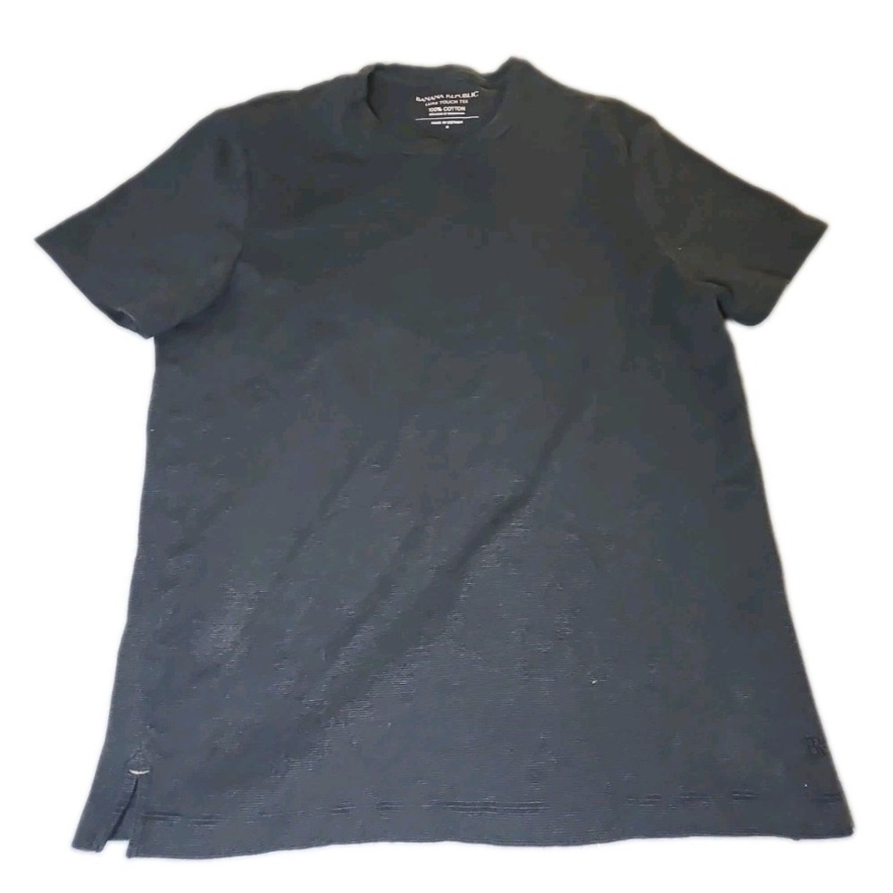 Banana Republic Shirt Mens Medium Black Luxe Touch Performance Tee Cotton M